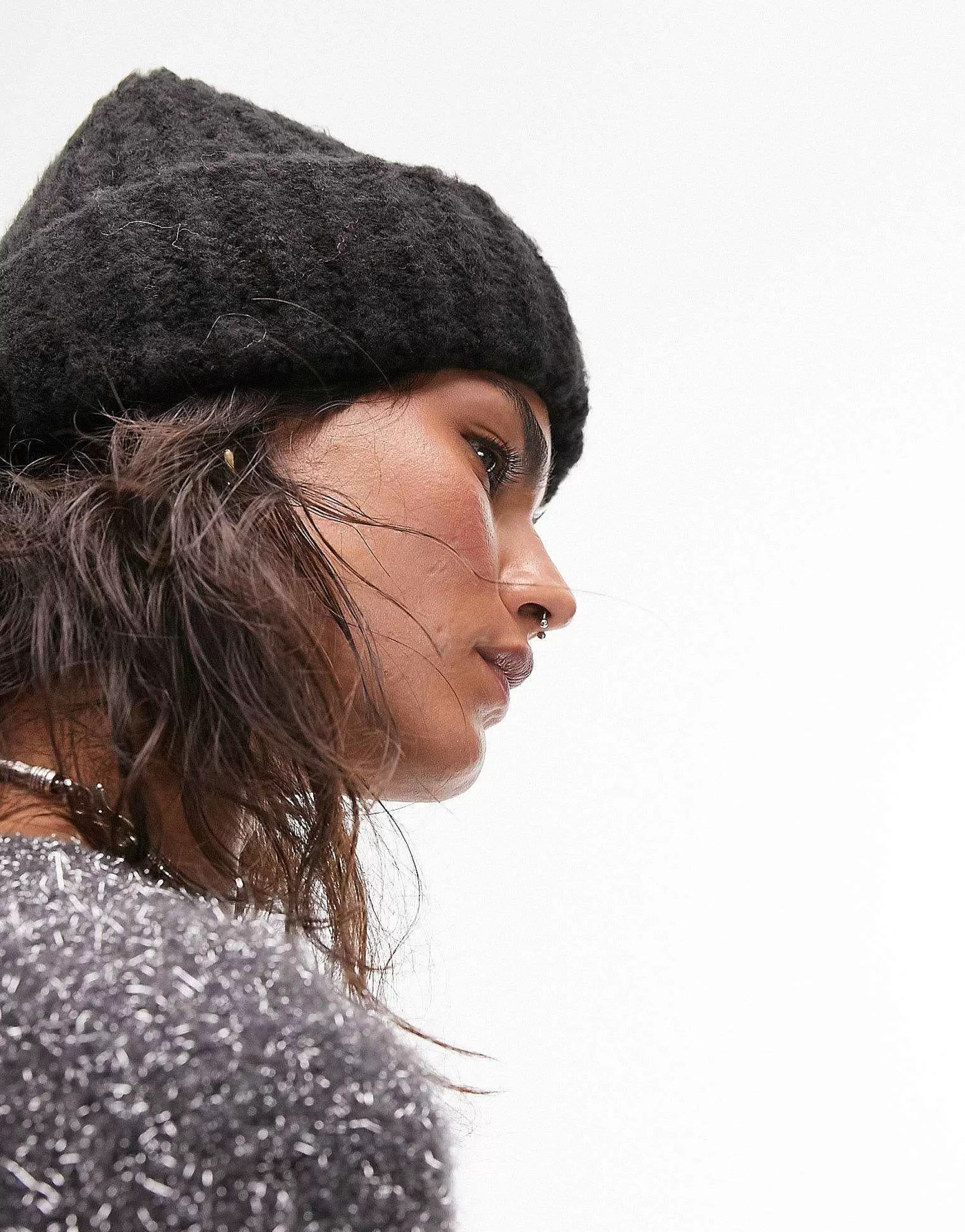Women Topshop Brooke Chunky Ribbed Beanie In