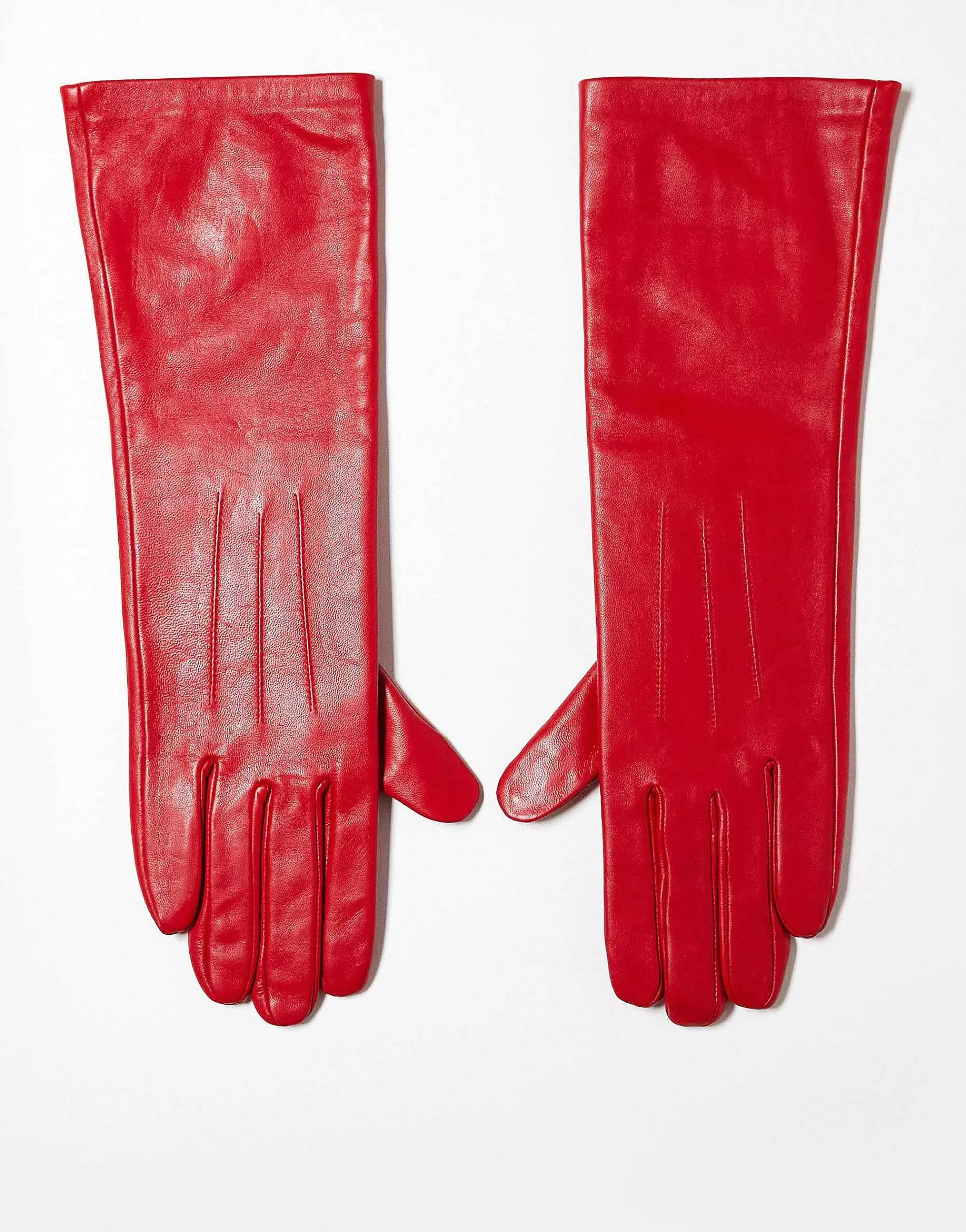 Women Topshop Gia Long Leather Glove In