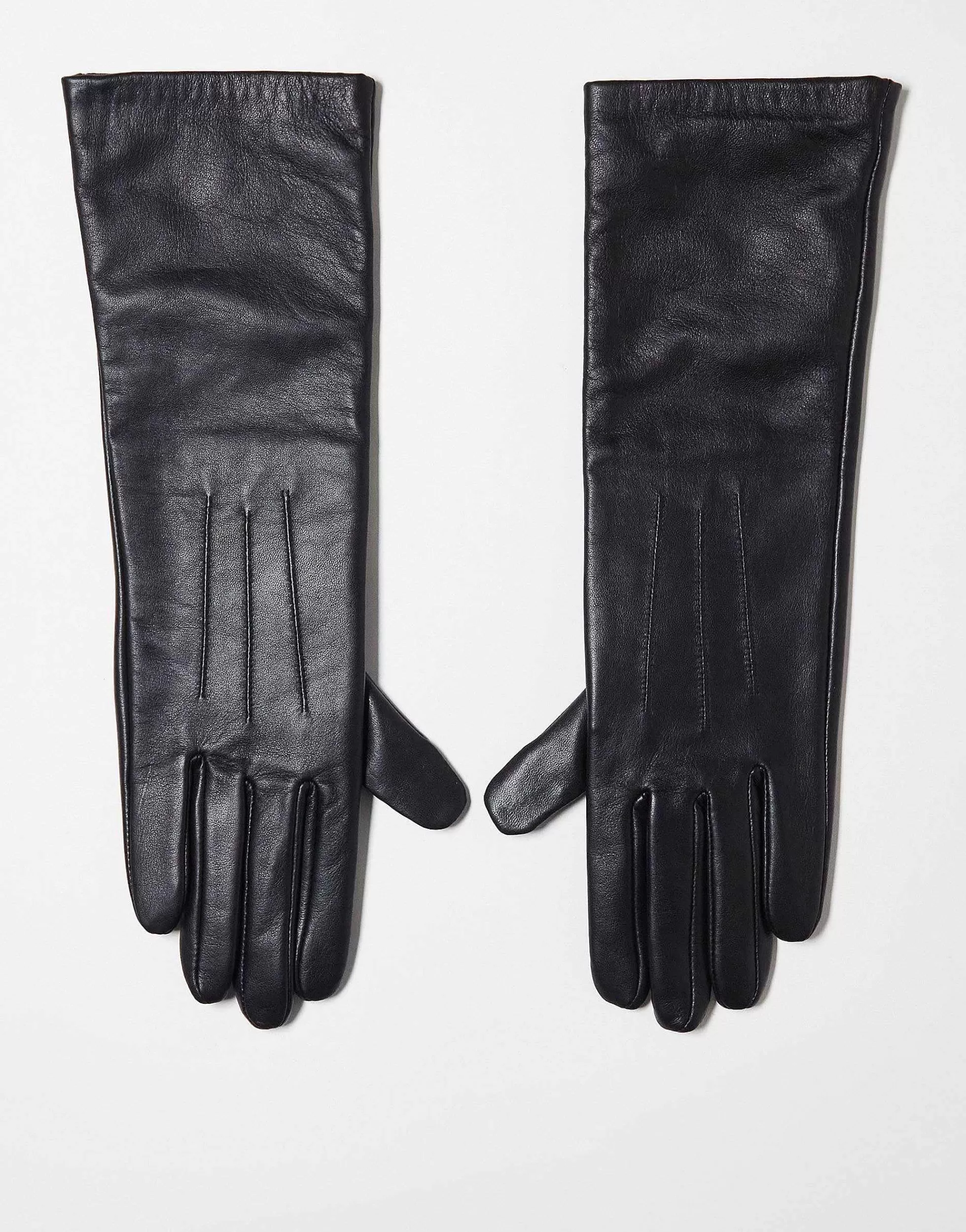 Women Topshop Gia Long Leather Glove In