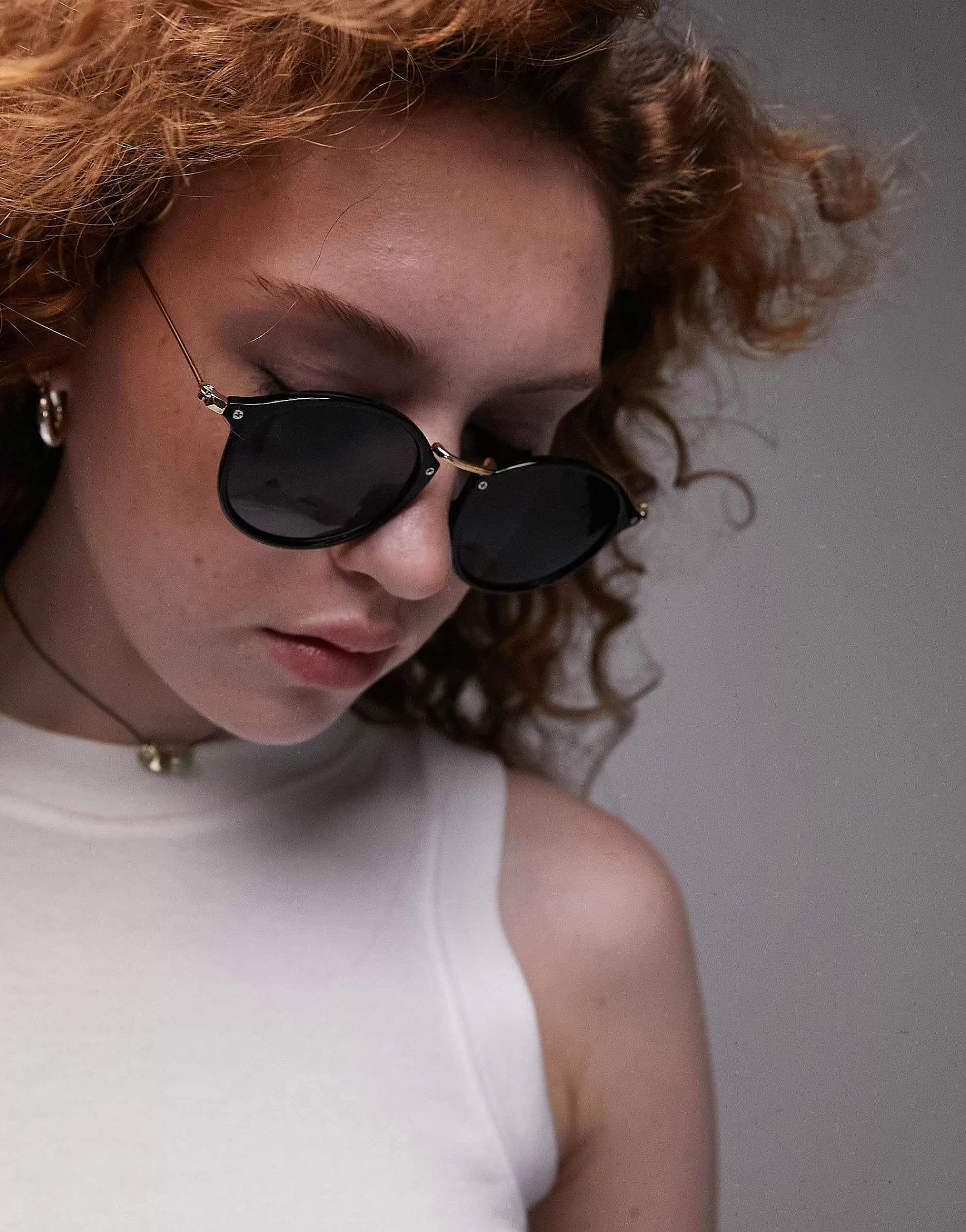 Women Topshop Plastic Round Sunglasses In