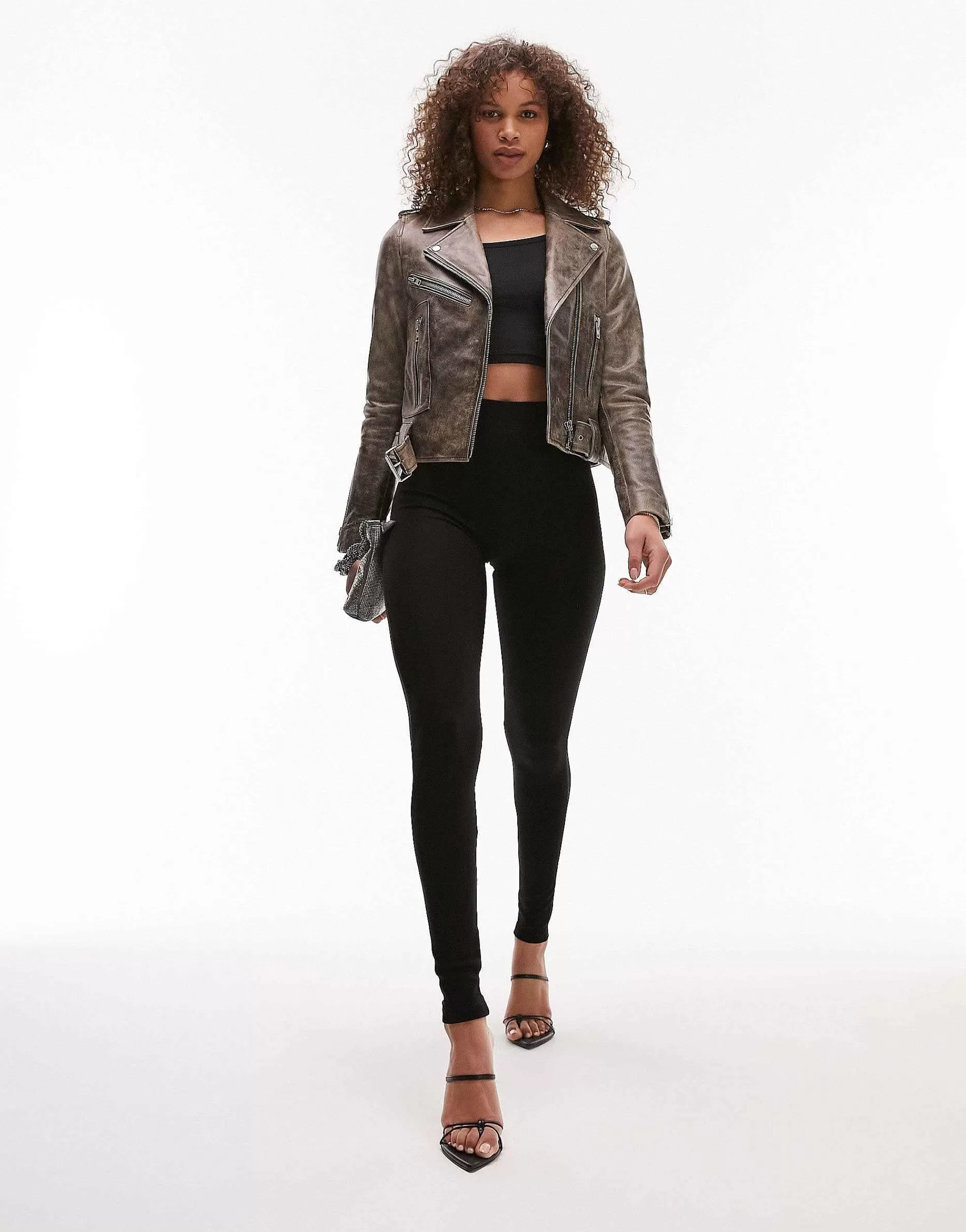 Women Topshop Tall Full Length Heavy Weight Legging With Deep Waistband In