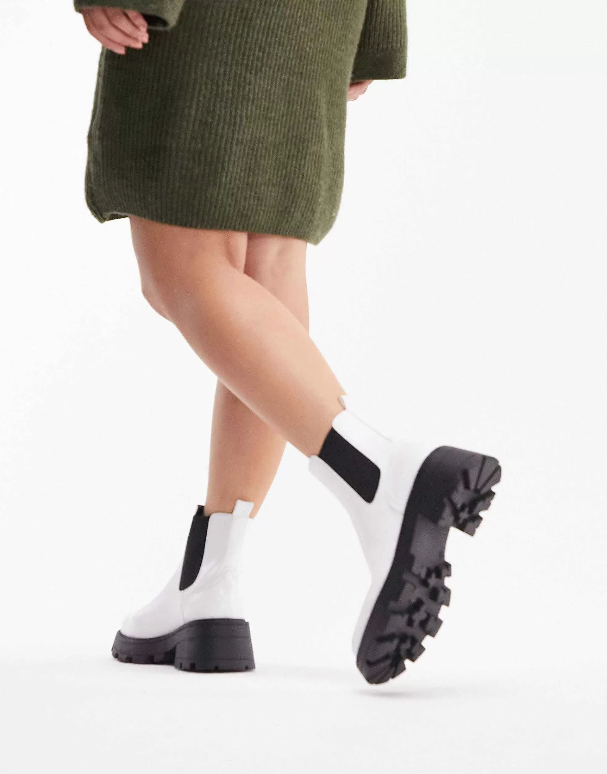 Women Topshop Wide Fit Bella Chunky Chelsea Boot In