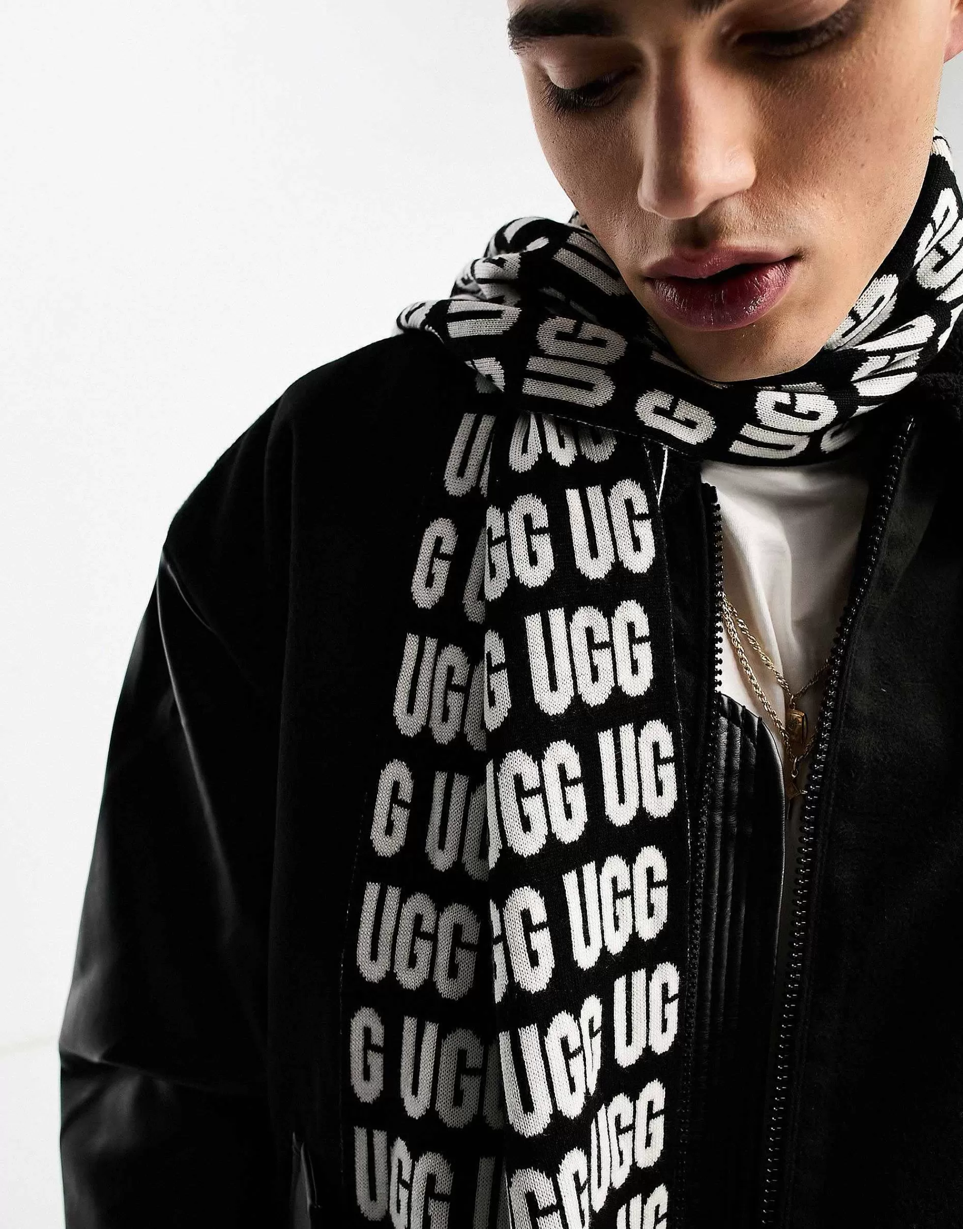 Men UGG Repeat Logo Scarf In
