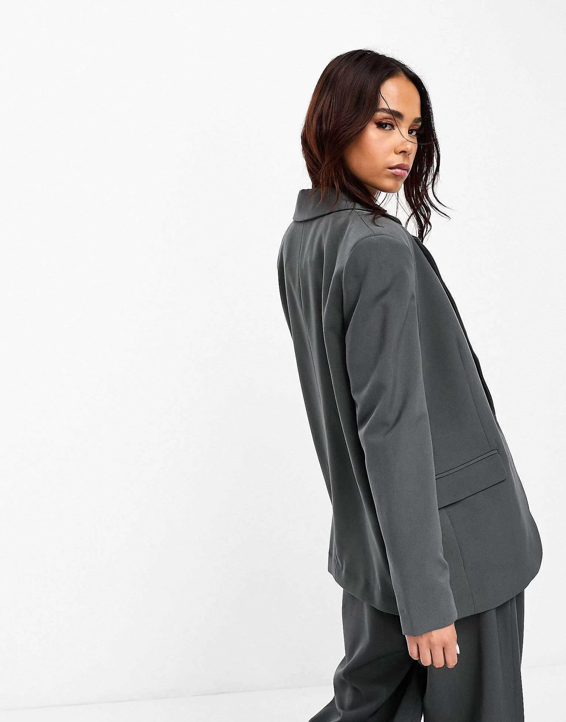 Women Vero Moda Tailored Blazer Co-Ord In Grey