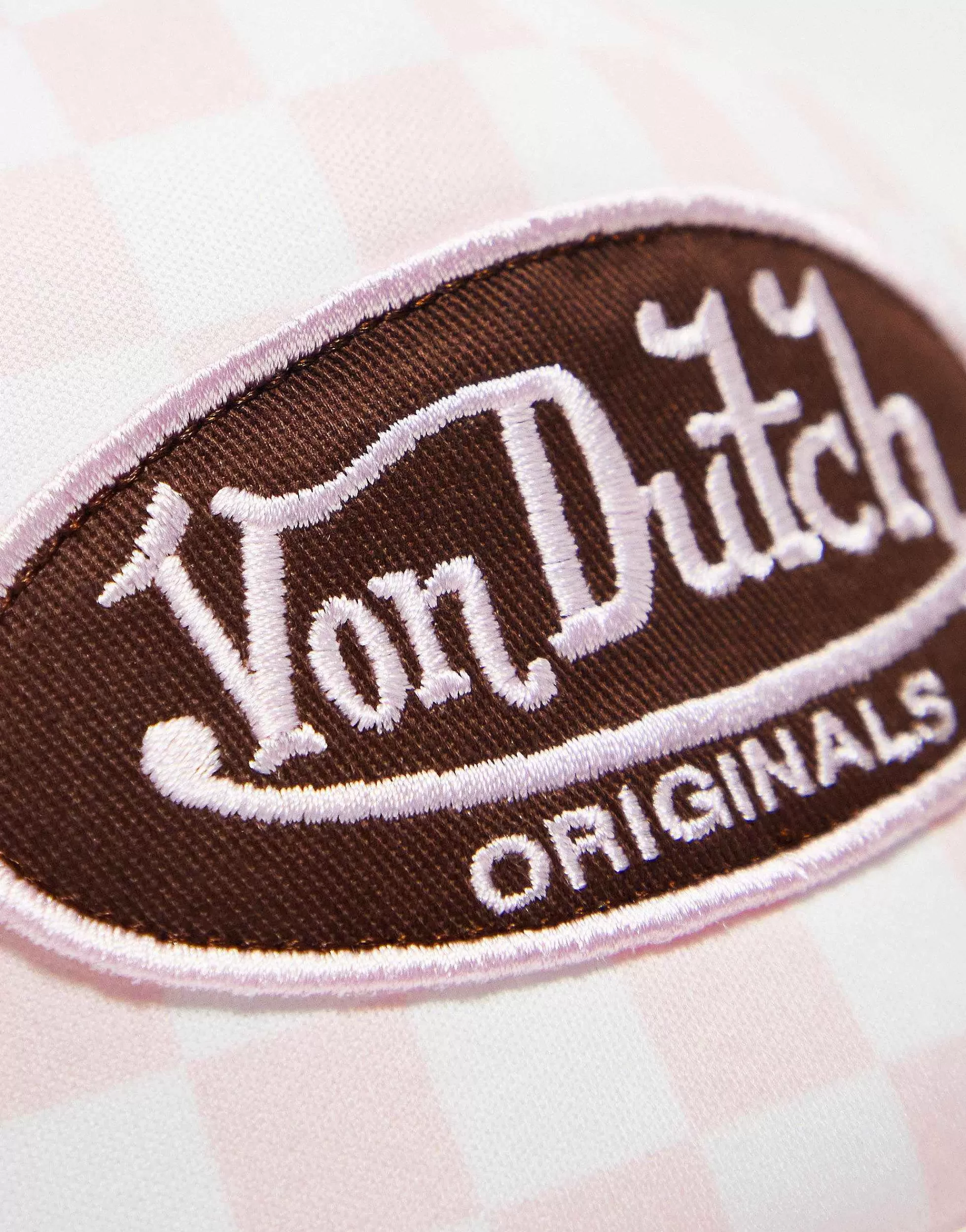 Women Von Dutch Tampa Trucker Cap In Checkerboard Print - Exclusive To Asos