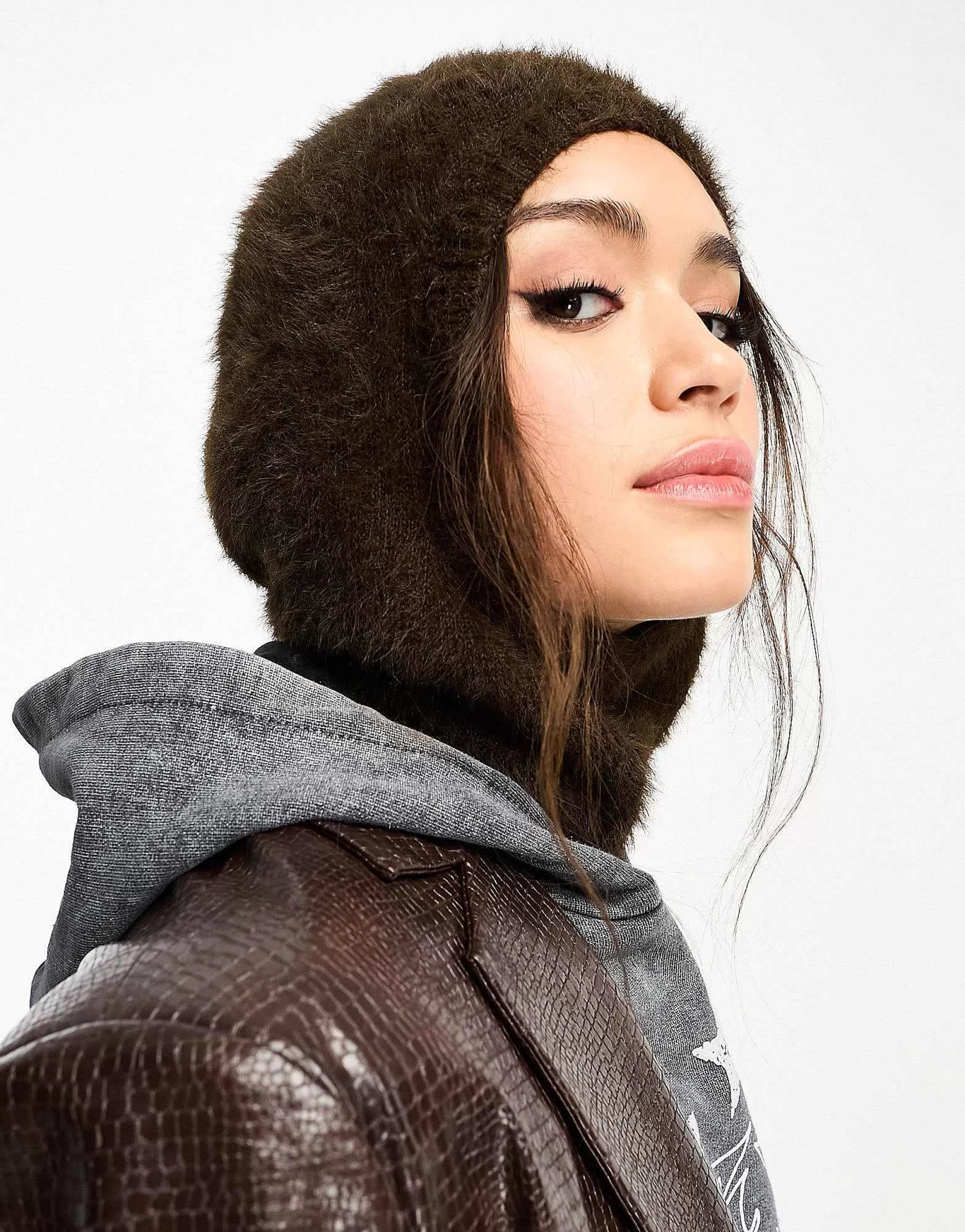 Men Weekday Unisex Hairy Knit Balaclava Hood In Exclusive To Asos