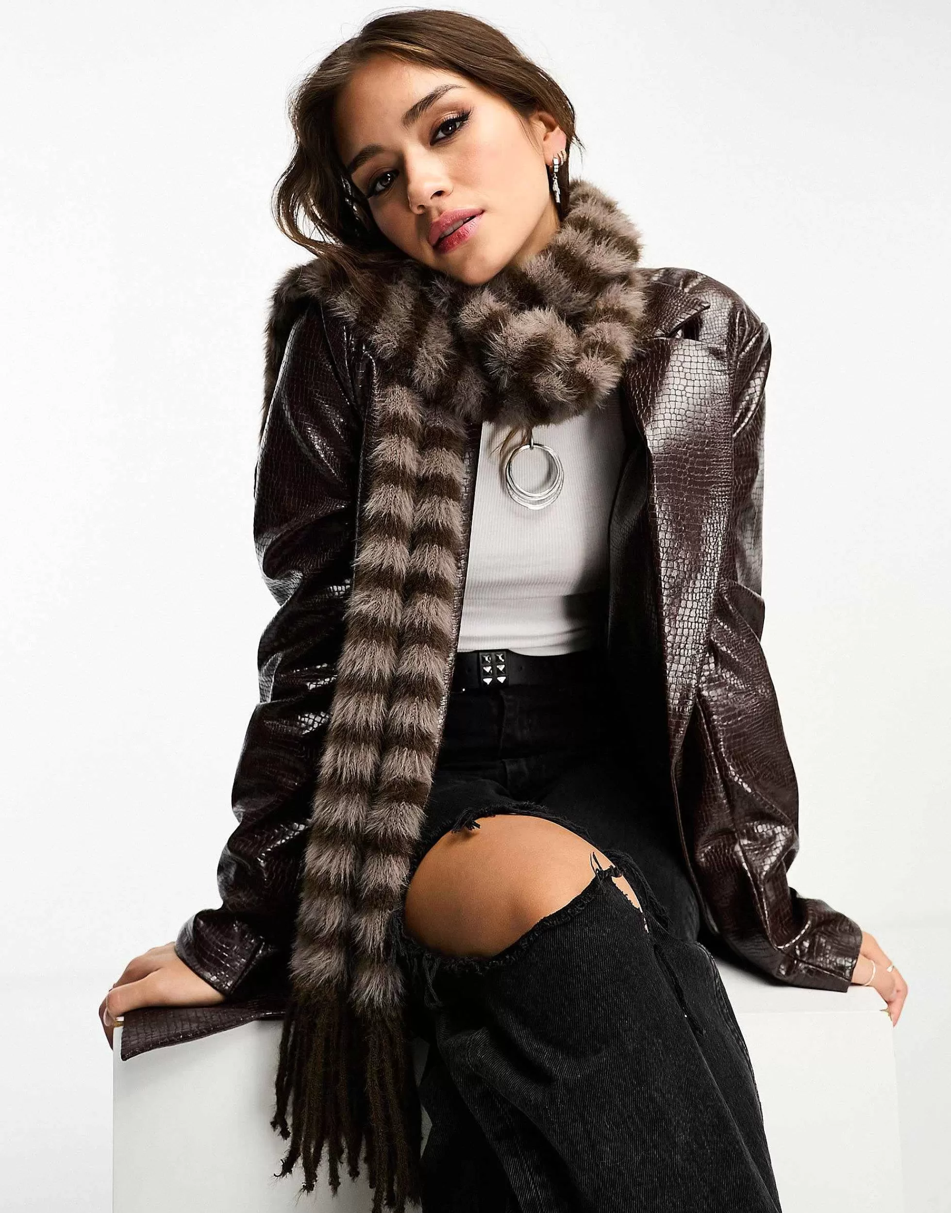 Women Weekday Unisex Stripe Scarf In Exclusive To Asos